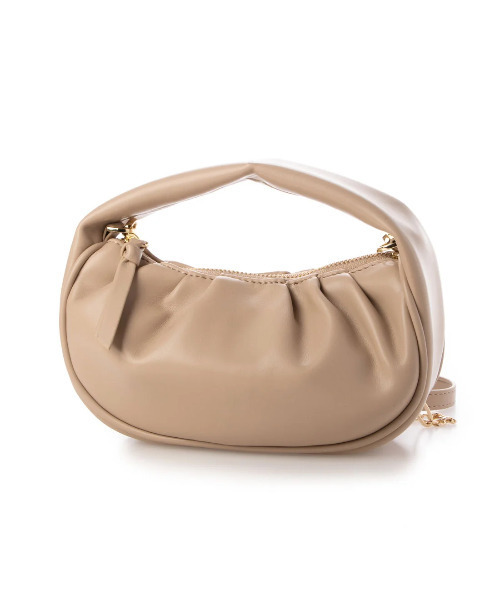 カシュカシュcachecache/ハーフムーンギャザー2wayミニショルダー