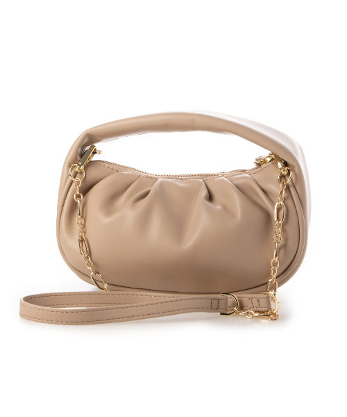 カシュカシュcachecache/ハーフムーンギャザー2wayミニショルダー