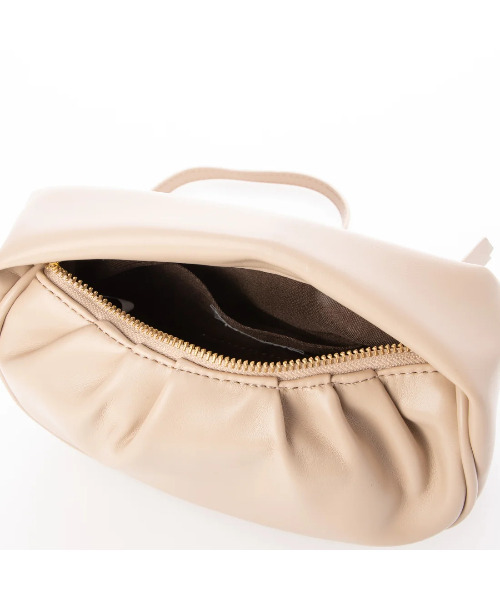 カシュカシュcachecache/ハーフムーンギャザー2wayミニショルダー