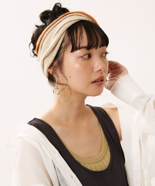 FREAK'S STORE（フリークスストア）の「THE/ザ THE TURBAN（ヘアバンド・レディース・ベージュ/オレンジ・ﾌﾘ-）」の5枚目の写真