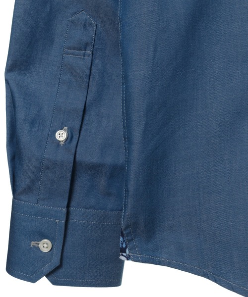 CROWDED CLOSET（クラウデッドクローゼット）の「デニム調シャンブレーシャツ（シャツ/ブラウス・メンズ・ネイビー/ブルー・01/02/03/04）」の14枚目の写真