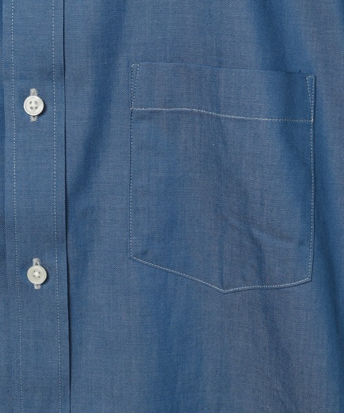 CROWDED CLOSET（クラウデッドクローゼット）の「デニム調シャンブレーシャツ（シャツ/ブラウス・メンズ・ネイビー/ブルー・01/02/03/04）」の15枚目の写真