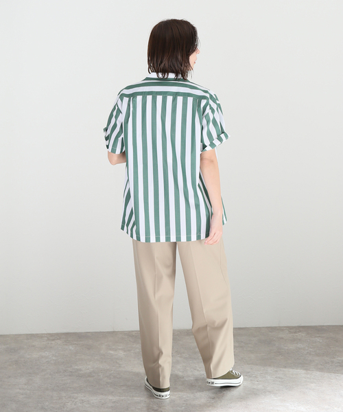 SLEEPY JONES(スリーピージョーンズ)の「【Sleepy Jones/スリーピージョーンズ】MARTIN CAMP SHIRT TENT STRI:シャツ(シャツ/ブラウス・レディース・グリーン・MEDIUM)」の8枚目の写真