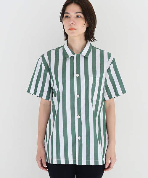SLEEPY JONES(スリーピージョーンズ)の「【Sleepy Jones/スリーピージョーンズ】MARTIN CAMP SHIRT TENT STRI:シャツ(シャツ/ブラウス・レディース・グリーン・MEDIUM)」の18枚目の写真