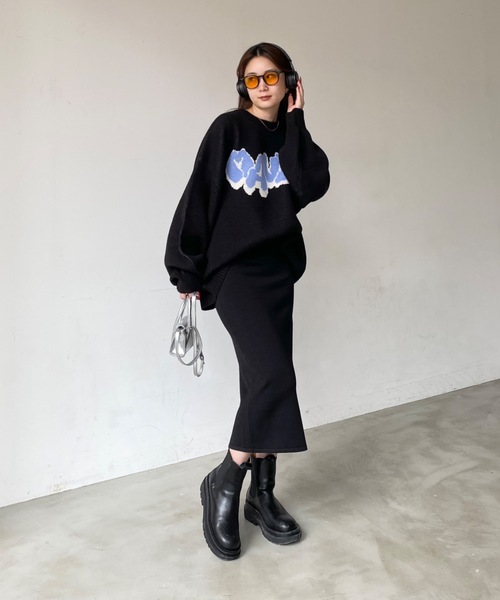 SHAGGIE（シャギー）の「袖ボリュームMAVENバルキープルオーバーニット（ニット/セーター・レディース・ブラック/ベージュ/ブラウン・FREE）」の11枚目の写真