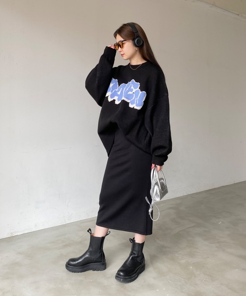 SHAGGIE（シャギー）の「袖ボリュームMAVENバルキープルオーバーニット（ニット/セーター・レディース・ブラック/ベージュ/ブラウン・FREE）」の12枚目の写真