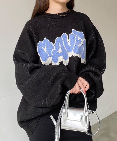 SHAGGIE（シャギー）の「袖ボリュームMAVENバルキープルオーバーニット（ニット/セーター・レディース・ブラック/ベージュ/ブラウン・FREE）」の14枚目の写真