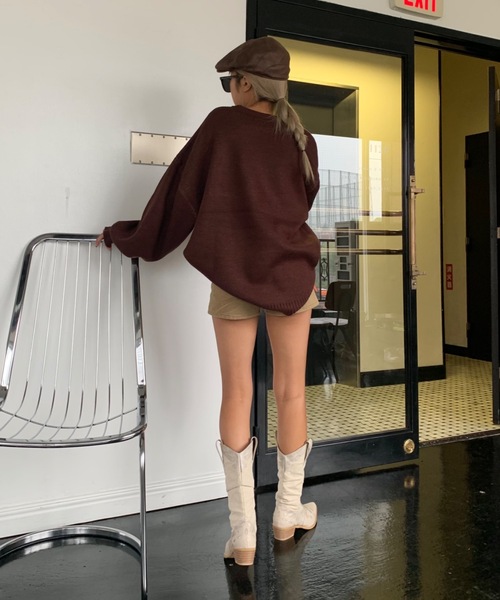 SHAGGIE（シャギー）の「袖ボリュームMAVENバルキープルオーバーニット（ニット/セーター・レディース・ブラック/ベージュ/ブラウン・FREE）」の19枚目の写真