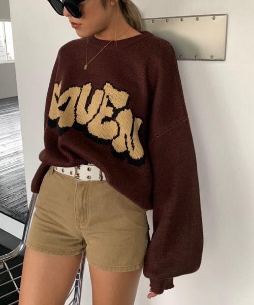 SHAGGIE（シャギー）の「袖ボリュームMAVENバルキープルオーバーニット（ニット/セーター・レディース・ブラック/ベージュ/ブラウン・FREE）」の20枚目の写真