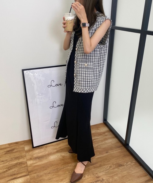 INGNI(イング)の「ツイードジレ(その他アウター・レディース・オフホワイト/ホワイト×ブラック・M)」の17枚目の写真