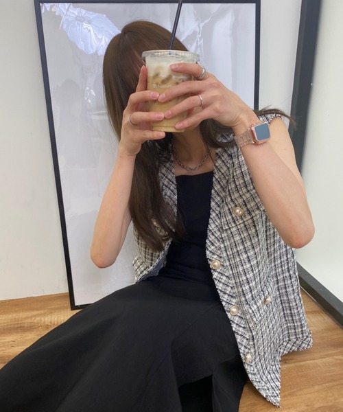INGNI(イング)の「ツイードジレ(その他アウター・レディース・オフホワイト/ホワイト×ブラック・M)」の22枚目の写真