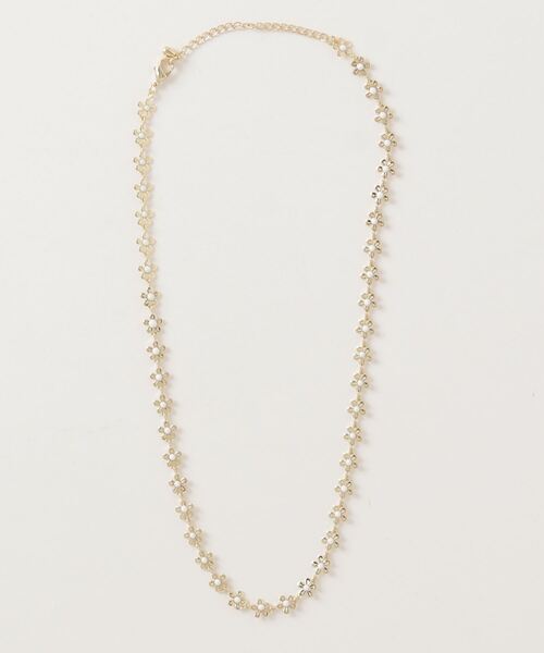 CORPUS TOKYO（コーパス トーキョー）の「フラワーチェーンネックレス（ネックレス・レディース・ベージュ/ブルー・FREE）」の9枚目の写真