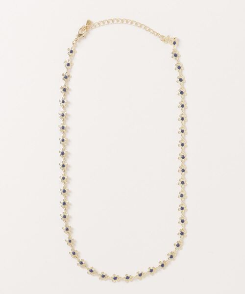 CORPUS TOKYO（コーパス トーキョー）の「フラワーチェーンネックレス（ネックレス・レディース・ベージュ/ブルー・FREE）」の10枚目の写真