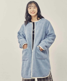 a.v.v（アーヴェヴェ）の「[100-130]【2way】タフタ＆ボアリバーシブルバイカラーコート（その他アウター・キッズ）」