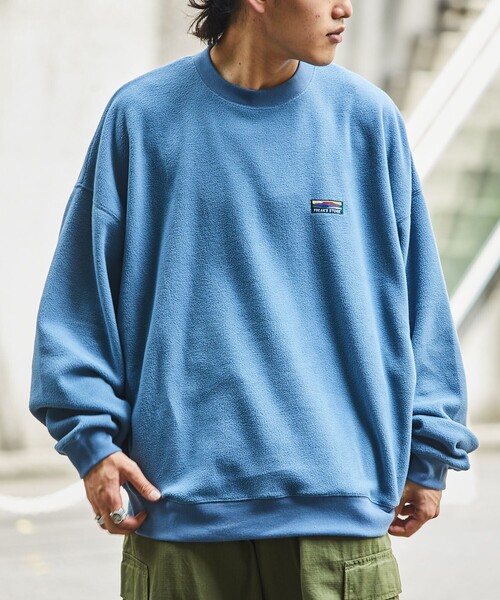 FREAK'S STORE（フリークスストア）の「WEB限定 ビッグシルエット クルーネック フリースPO/プルオーバー（スウェット・メンズ・ブラック/グレー/オリーブ/ネイビー/グレイッシュブルー・SMALL/MEDIUM/LARGE）」の20枚目の写真
