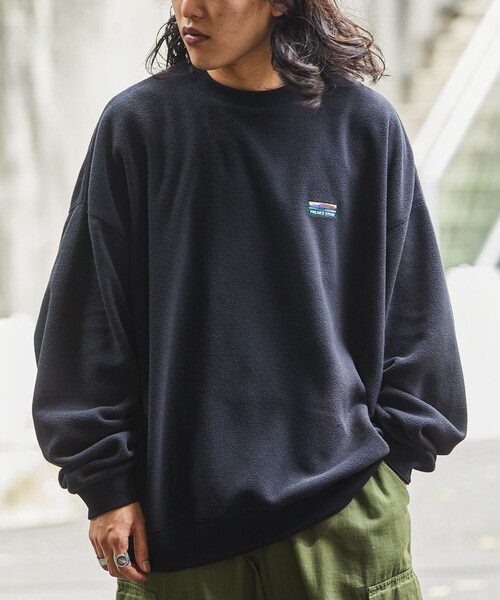 FREAK'S STORE（フリークスストア）の「WEB限定 ビッグシルエット クルーネック フリースPO/プルオーバー（スウェット・メンズ・ブラック/グレー/オリーブ/ネイビー/グレイッシュブルー・SMALL/MEDIUM/LARGE）」の6枚目の写真