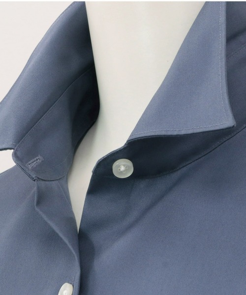 TOKYO SHIRTS（トウキョウシャツ）の「形態安定ノーアイロン レギュラー衿 長袖ビジネスワイシャツ（ビジネスシャツ・レディース・ダークネイビー・LL/S/M/L/XL）」の3枚目の写真
