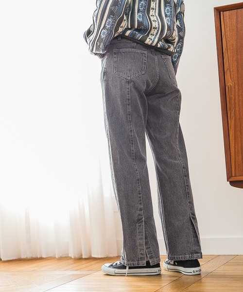 RAGEBLUE(レイジブルー)の「バックスリット/デニムパンツ(デニムパンツ・レディース・ブラック/ブルー・FREE)」の7枚目の写真