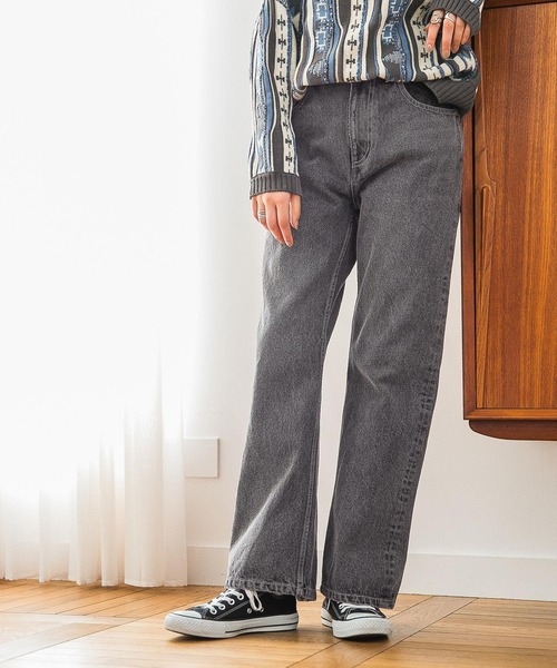 RAGEBLUE(レイジブルー)の「バックスリット/デニムパンツ(デニムパンツ・レディース・ブラック/ブルー・FREE)」の8枚目の写真