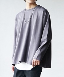 【MinoriTY】Aラインテントライクカットソー 長袖ロンT メンズ 無地 秋服