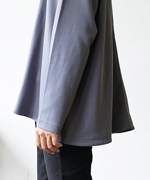 MinoriTY(マイノリティ)の「【MinoriTY】Aラインテントライクカットソー 長袖ロンT メンズ 無地 秋服(Tシャツ/カットソー・メンズ・ブラック/オフホワイト/モカ/ラベンダー/チャコール・M/L)」の21枚目の写真