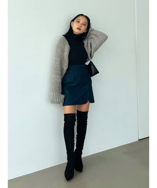 EMODA(エモダ)の「ドッキングスリーブボレロニット(ニット/セーター・レディース・アイボリー/グレー/ブラック・FREE)」の8枚目の写真