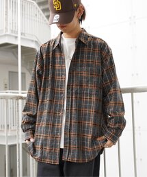 モールツイードチェックシャツ