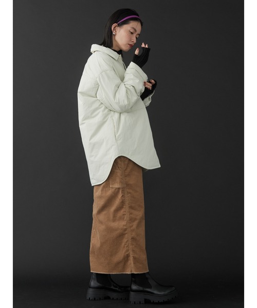 AMERICAN HOLIC(アメリカンホリック)の「あったかWポケット中綿ジャケット(ナイロンジャケット・レディース・アイボリー・M/L)」の5枚目の写真