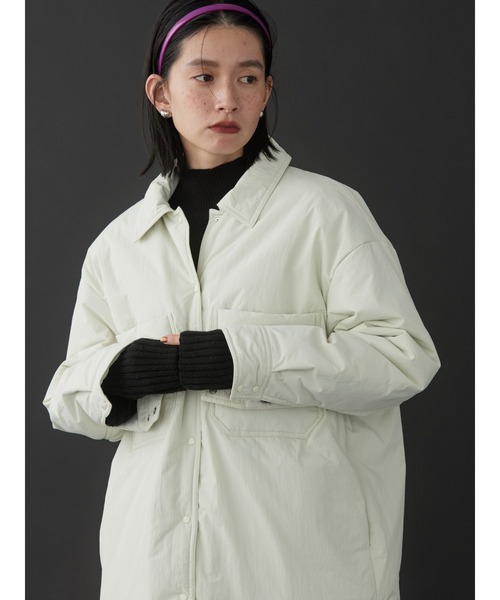 AMERICAN HOLIC(アメリカンホリック)の「あったかWポケット中綿ジャケット(ナイロンジャケット・レディース・アイボリー・M/L)」の12枚目の写真