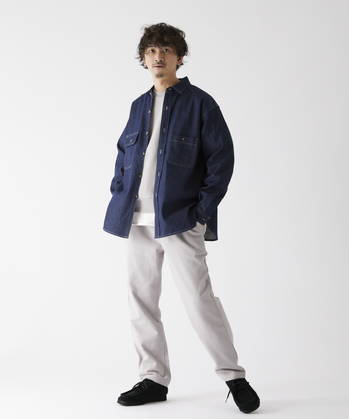 JOURNAL STANDARD relume(ジャーナルスタンダード レリューム)の「RSW デニム CPO シャツ(シャツ/ブラウス・メンズ・ネイビー/ブルー・MEDIUM/LARGE)」の10枚目の写真