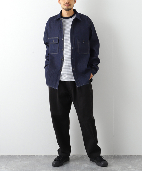 JOURNAL STANDARD relume(ジャーナルスタンダード レリューム)の「RSW デニム CPO シャツ(シャツ/ブラウス・メンズ・ネイビー/ブルー・MEDIUM/LARGE)」の14枚目の写真