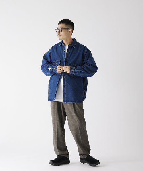 JOURNAL STANDARD relume(ジャーナルスタンダード レリューム)の「RSW デニム CPO シャツ(シャツ/ブラウス・メンズ・ネイビー/ブルー・MEDIUM/LARGE)」の18枚目の写真