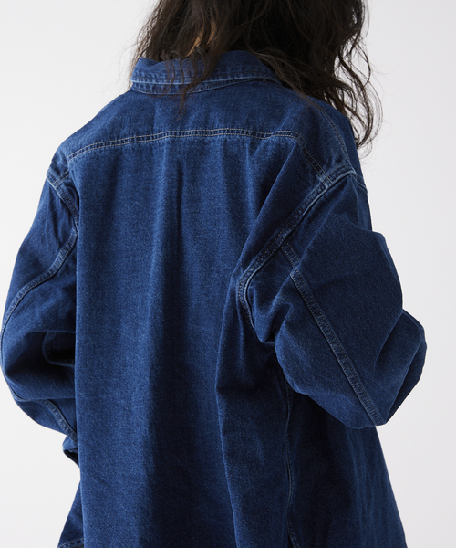 JOURNAL STANDARD relume(ジャーナルスタンダード レリューム)の「RSW デニム CPO シャツ(シャツ/ブラウス・メンズ・ネイビー/ブルー・MEDIUM/LARGE)」の22枚目の写真