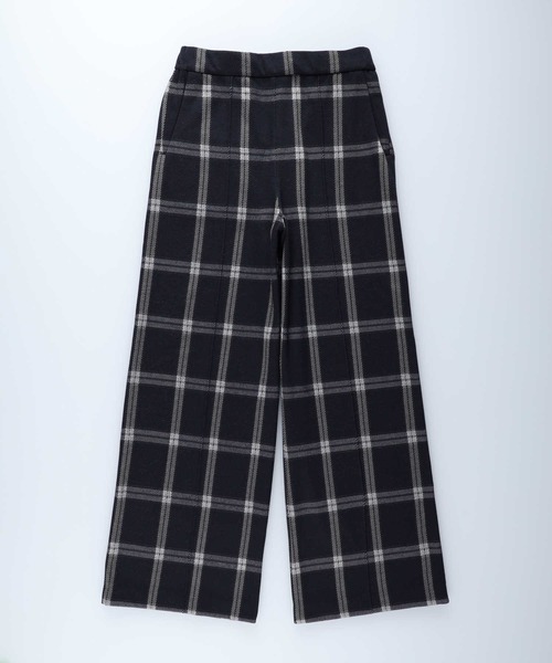 HONEYSUCKLE ROSE(ハニーサックルローズ)の「【HONEYSUCKLE ROSE】「MOCOMOCO」ワイドパンツ(スラックス・レディース・ブラック/ライトベージュ/チャコールグレー×ブラック/グリーン/ダークグレー/ブラック×グレー/ホワイト×ネイビー/ブラウン/ワイン・S/M/L)」の22枚目の写真