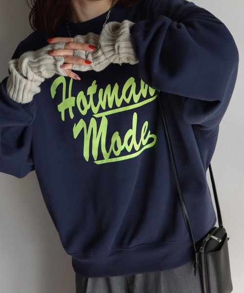 Rocky Monroe（ロッキーモンロー）の「オーバーサイズ 裏起毛クルーネックプリントスウェットトレーナー（スウェット・メンズ・ネイビー/ホワイト/グリーン/ブラック/アッシュ/グレー・L/XL/M）」の6枚目の写真
