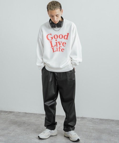 Rocky Monroe（ロッキーモンロー）の「オーバーサイズ 裏起毛クルーネックプリントスウェットトレーナー（スウェット・メンズ・ネイビー/ホワイト/グリーン/ブラック/アッシュ/グレー・L/XL/M）」の7枚目の写真