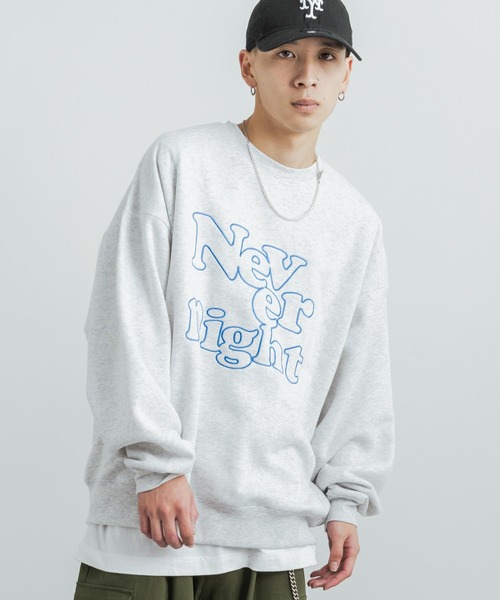 Rocky Monroe（ロッキーモンロー）の「オーバーサイズ 裏起毛クルーネックプリントスウェットトレーナー（スウェット・メンズ・ネイビー/ホワイト/グリーン/ブラック/アッシュ/グレー・L/XL/M）」の14枚目の写真
