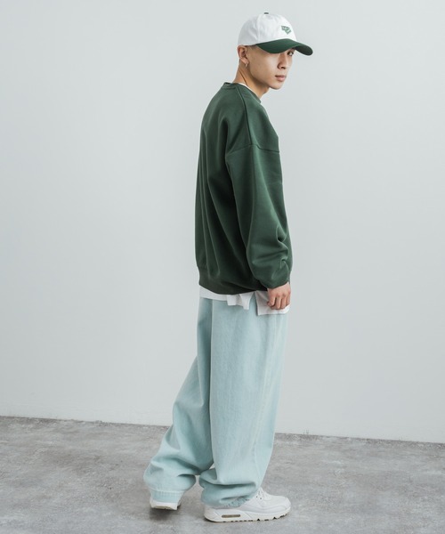 Rocky Monroe（ロッキーモンロー）の「オーバーサイズ 裏起毛クルーネックプリントスウェットトレーナー（スウェット・メンズ・ネイビー/ホワイト/グリーン/ブラック/アッシュ/グレー・L/XL/M）」の18枚目の写真