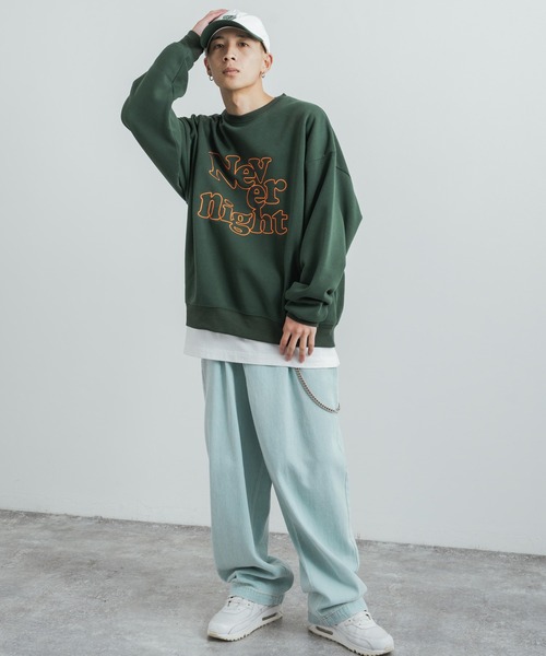 Rocky Monroe（ロッキーモンロー）の「オーバーサイズ 裏起毛クルーネックプリントスウェットトレーナー（スウェット・メンズ・ネイビー/ホワイト/グリーン/ブラック/アッシュ/グレー・L/XL/M）」の19枚目の写真