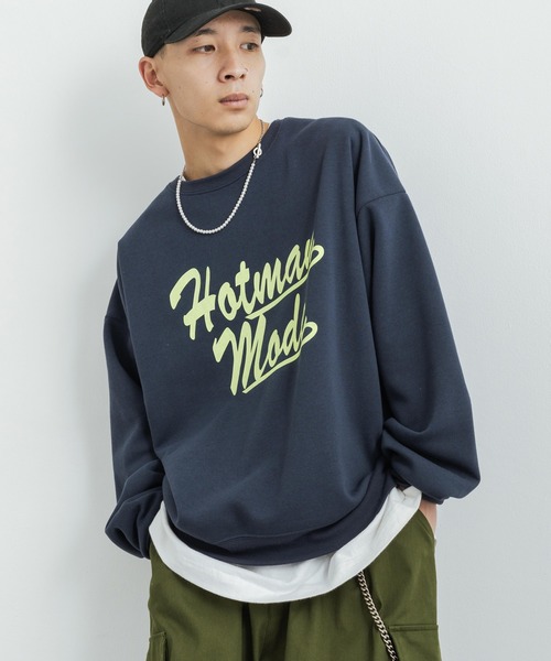 Rocky Monroe（ロッキーモンロー）の「オーバーサイズ 裏起毛クルーネックプリントスウェットトレーナー（スウェット・メンズ・ネイビー/ホワイト/グリーン/ブラック/アッシュ/グレー・L/XL/M）」の20枚目の写真