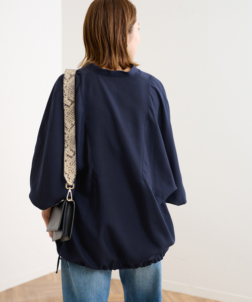 セール】ダンガリーツイル ドロストブラウス（シャツ/ブラウス