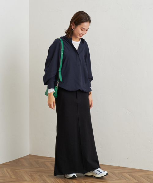 セール】ダンガリーツイル ドロストブラウス（シャツ/ブラウス