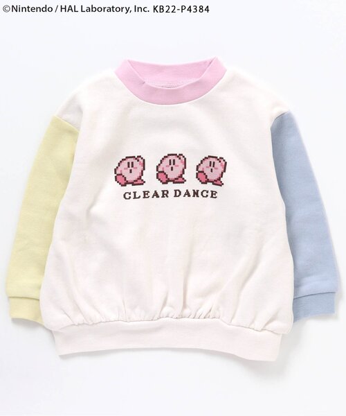 apres les cours（アプレレクール）の「カービィ 4色4柄トレーナー（スウェット・キッズ・ベビーピンク/サックスブルー/イエロー/オフホワイト・80/90/100/110/120/130）」の8枚目の写真
