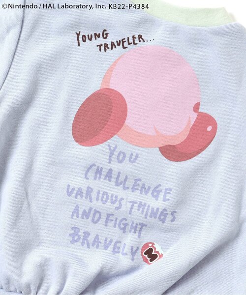 apres les cours（アプレレクール）の「カービィ 4色4柄トレーナー（スウェット・キッズ・ベビーピンク/サックスブルー/イエロー/オフホワイト・80/90/100/110/120/130）」の20枚目の写真