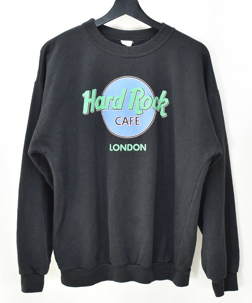 【ヴィンテージ古着】80's Hard Rock CAFE / ハードロックカフェ ロゴ プリント クルーネックスウェット