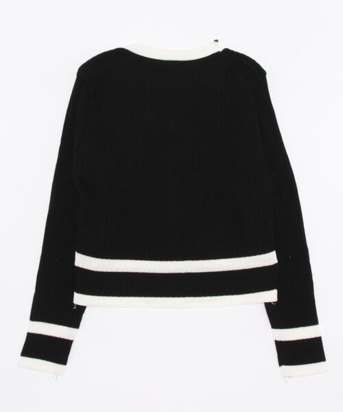 Burner（バーナー）の「【OKUOKU　0909】バイカラーニットカーディガン　oku-tops-684469396914-1693（カーディガン/ボレロ・レディース・A/B/C・FREE）」の4枚目の写真