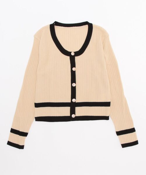 Burner（バーナー）の「【OKUOKU　0909】バイカラーニットカーディガン　oku-tops-684469396914-1693（カーディガン/ボレロ・レディース・A/B/C・FREE）」の8枚目の写真