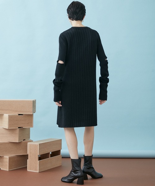 INella（イネラ）の「【INella/イネラ】ネックウォーマーニットワンピース（ワンピース・レディース・ブルー/ブラック・FREE）」の10枚目の写真