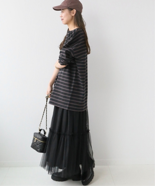 JOURNAL STANDARD relume(ジャーナルスタンダード レリューム)の「《WEB限定追加4》ウォッシャブルチュールイージースカート(スカート・レディース・ブラック・FREE)」の6枚目の写真