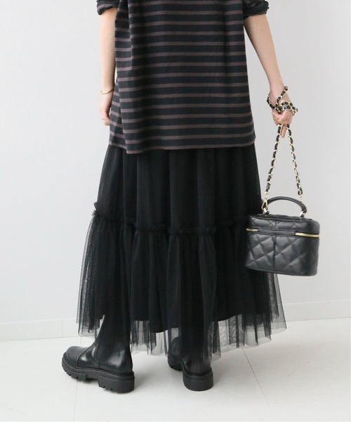 JOURNAL STANDARD relume(ジャーナルスタンダード レリューム)の「《WEB限定追加4》ウォッシャブルチュールイージースカート(スカート・レディース・ブラック・FREE)」の12枚目の写真